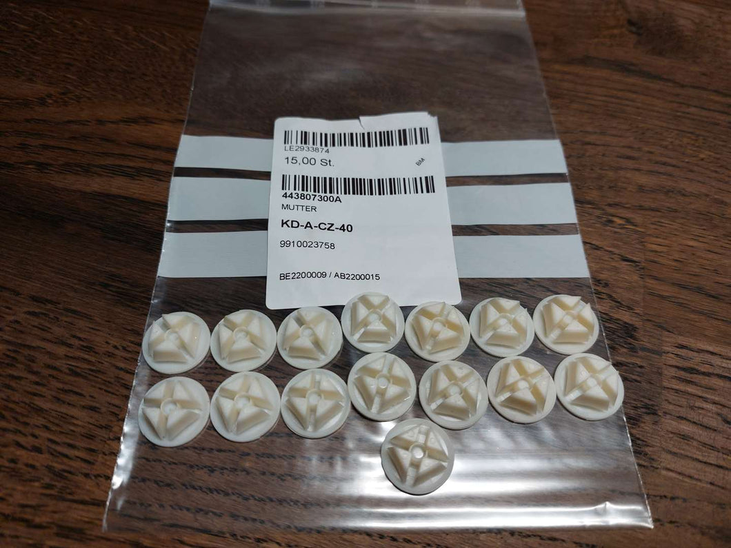 443807300A - Expanding nut - plastic clip