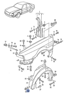 4A0805137A - Plastic retaining washer