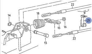 Holder clip for parking brake cable 893711347B - Kustom 3D Prototyping