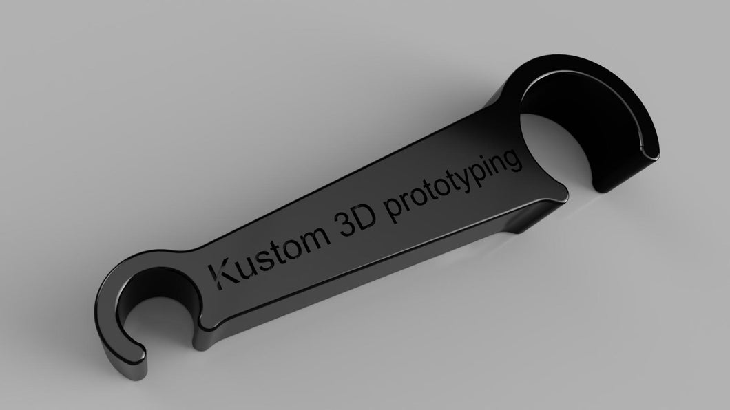 Clip between AN-6 PTFE fuel tube and a 5mm brake line - Kustom 3D Prototyping